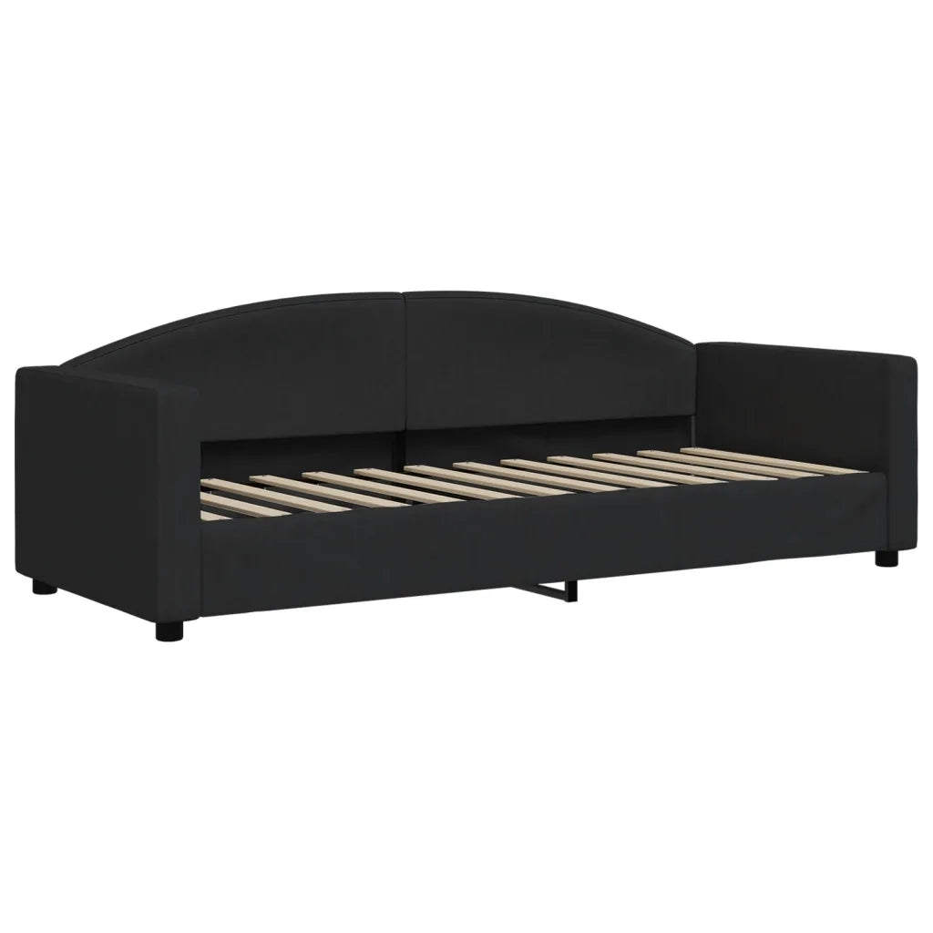 Letto da Giorno Nero 80x200 cm in Tessuto 354108