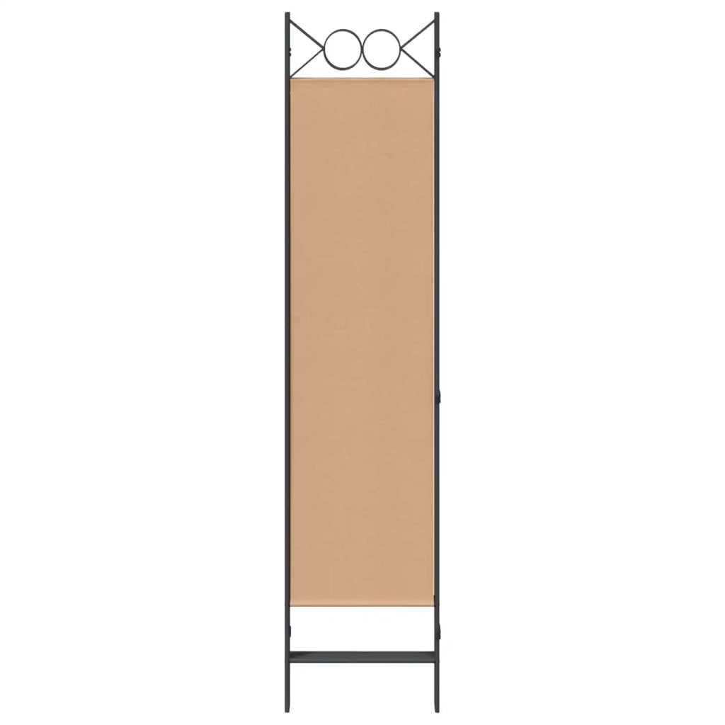 Paravento a 4 Pannelli Beige 160 x 180 cm Tessuto