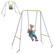Altalena Portico 2 in 1 per Bambini ¨C Zephmum ¨C Verde con Cintura di Sicurezza a 5 Punti