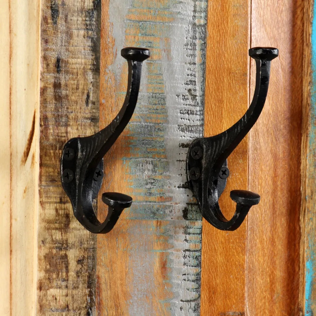 Appendiabiti 2 pz in Legno Massello di Recupero 38x100 cm CFW9782244