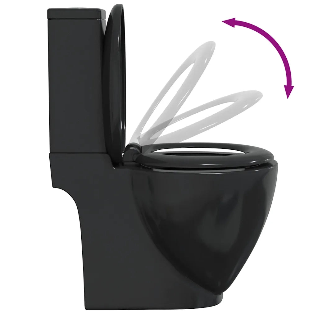 Vaso WC in Ceramica con Scarico Dietro Nero CFW4931671