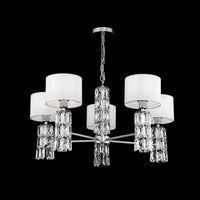 Lampadario Modern in Metallo e Vetro Talento Cromo