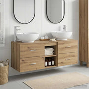 Set di mobili per il bagno 3 pz Rovere Artigianale 3405906