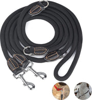 Riempione per cani, doppia cinghia per cani grandi, cinghia per cani con regolazione premium per cani grandi e medi, cinghia doppia con 2 anelli di arresto, 3 m1 (nero)