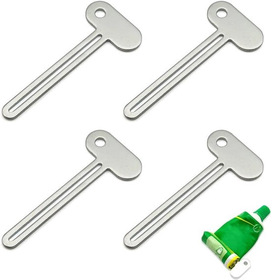 Tubo metallico per uncino a stantuffo, uncino per pasta dentifricio, uncino metallico per tubo, adatto per vernice asfaltica in cucina, bagno, studio