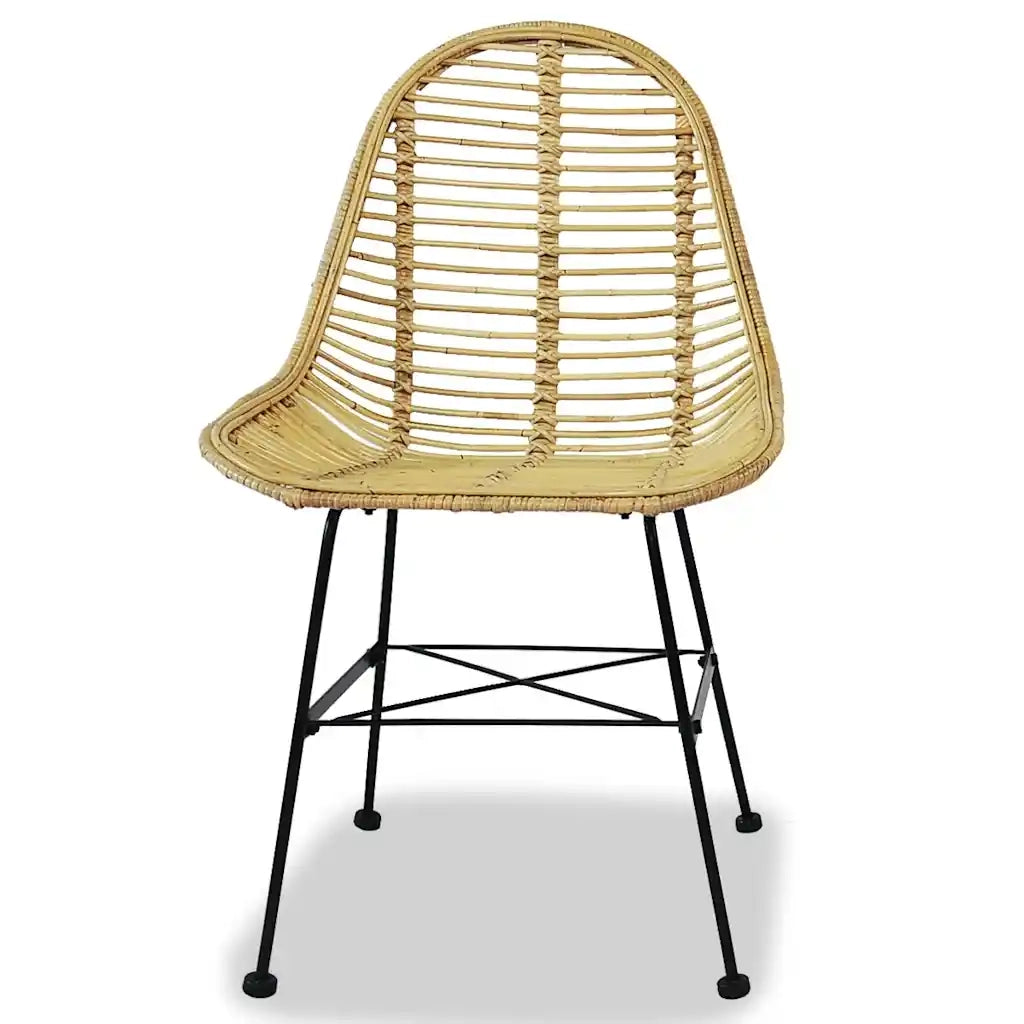 Sedie da Pranzo 2 pz in Rattan Naturale cod mxl 11916