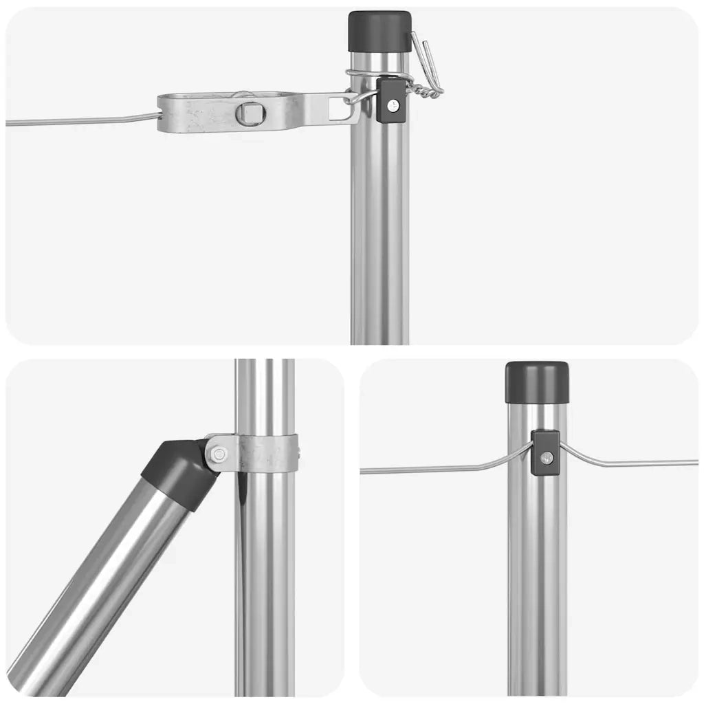 Palo della recinzione 26 pz Grigio 3,2 x 3,2 x 80 cm CFW4918577