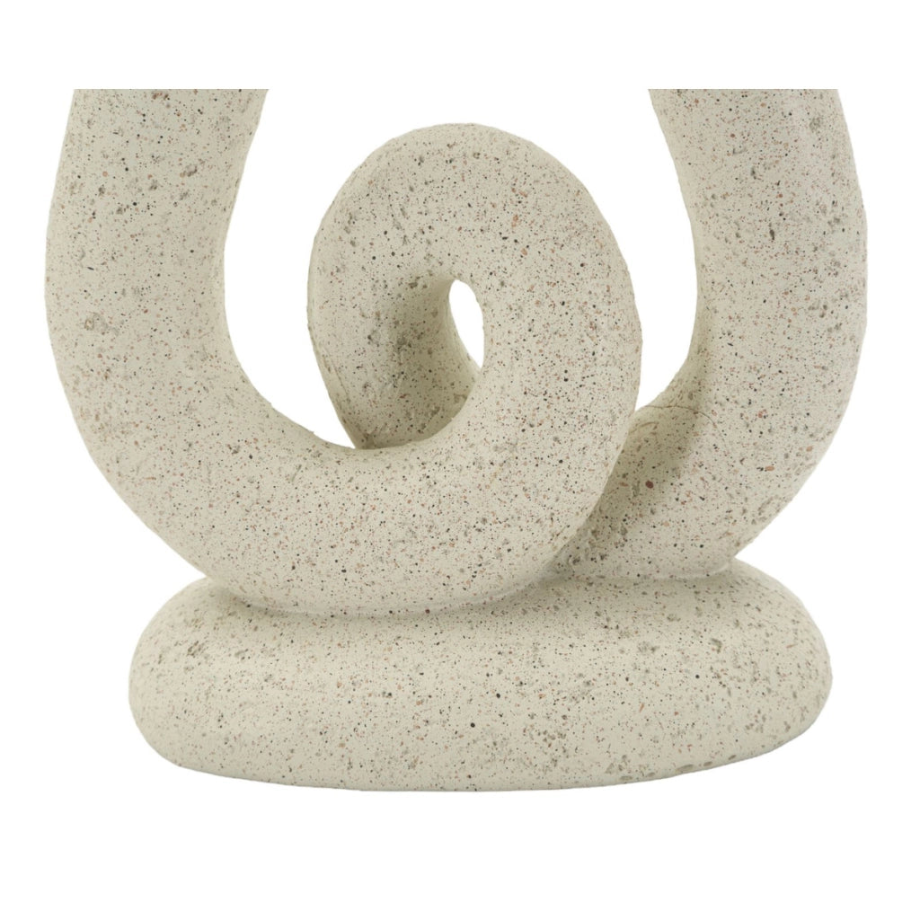 Portacandela VKH746, Beige, Poliresina, 12x7x20 cm
