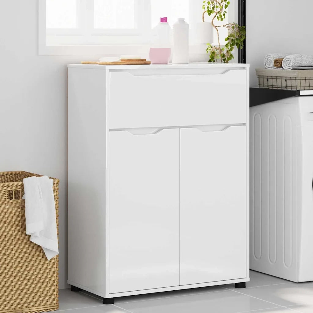 Mobile da Bagno con cassetto Bianco Lucido 72,5 x 36,5 x 100 cm
