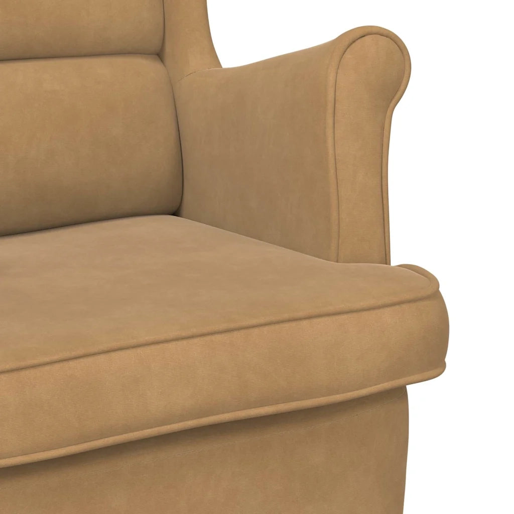 Poltrona-Divano Sedia-Poltroncina Marrone Velluto