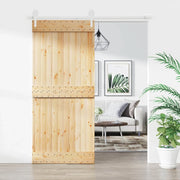 Porta scorrevole Naturale e Bianco 90 x 210 cm 3445140