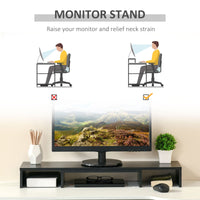 Supporto Monitor 80-117x23,5x10 cm in MDF Nero