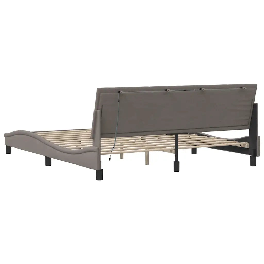 Giroletto senza Materasso Hanko Tortora 180x200 cm in Tessuto 3310479