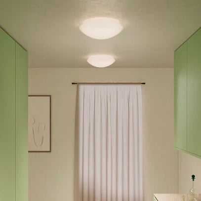 Bis ip44 parete/soffitto ø.400x130mm. sensor 16,0w led 3000k-ip44-trasp.,vetro b.co