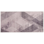 Tappeto rosa poliestere 80 x 150 cm a pelo corto motivo astratto
