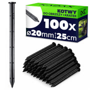 Chiodi KADAX, Ancoraggi per agrotessili, Agrotessili, Bordi, 100 pezzi, 25 cm, Resistenti