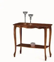 Consolle tavolino in legno noce arte povera