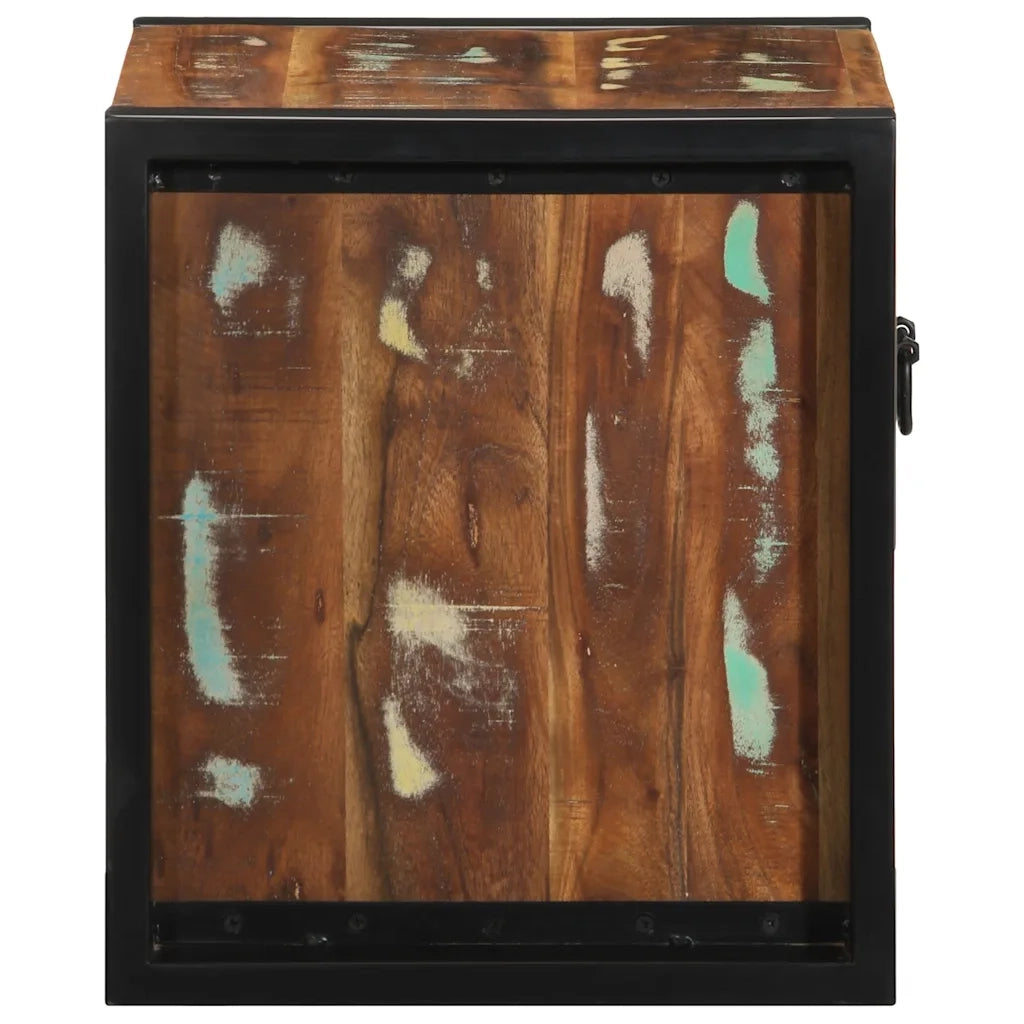 Comodini 2 pz Multicolore 40x35x40cm in Legno Massello Recupero