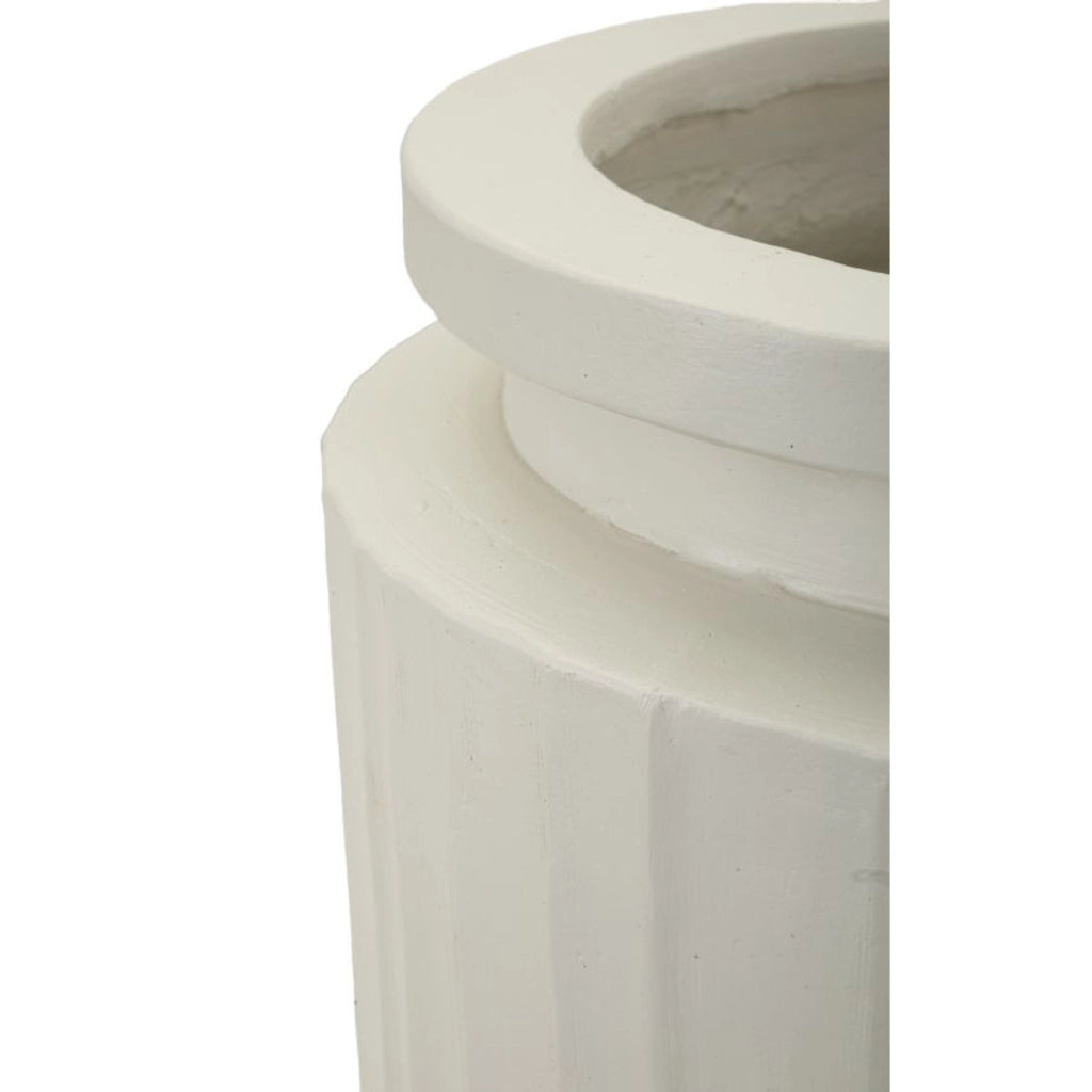 Vaso Decorativo VKH808, Beige, Poliresina, 32x32x80 cm