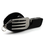 Kit da cucina all'aperto 4 in 1 (forchetta/cucchiaio/coppa/apritappo) in acciaio inossidabile kit da taschino