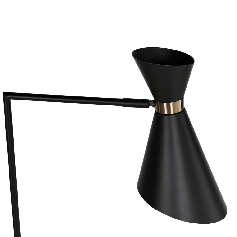 Lampada da terra moderna con faretto regolabile in metallo nero ufficio soggiorno camera da letto