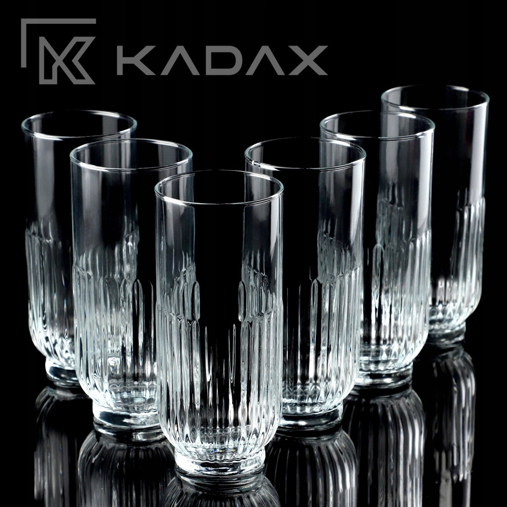 Bicchieri KADAX per bevande e succhi di frutta, set da 6 bicchieri alti, 395 ml