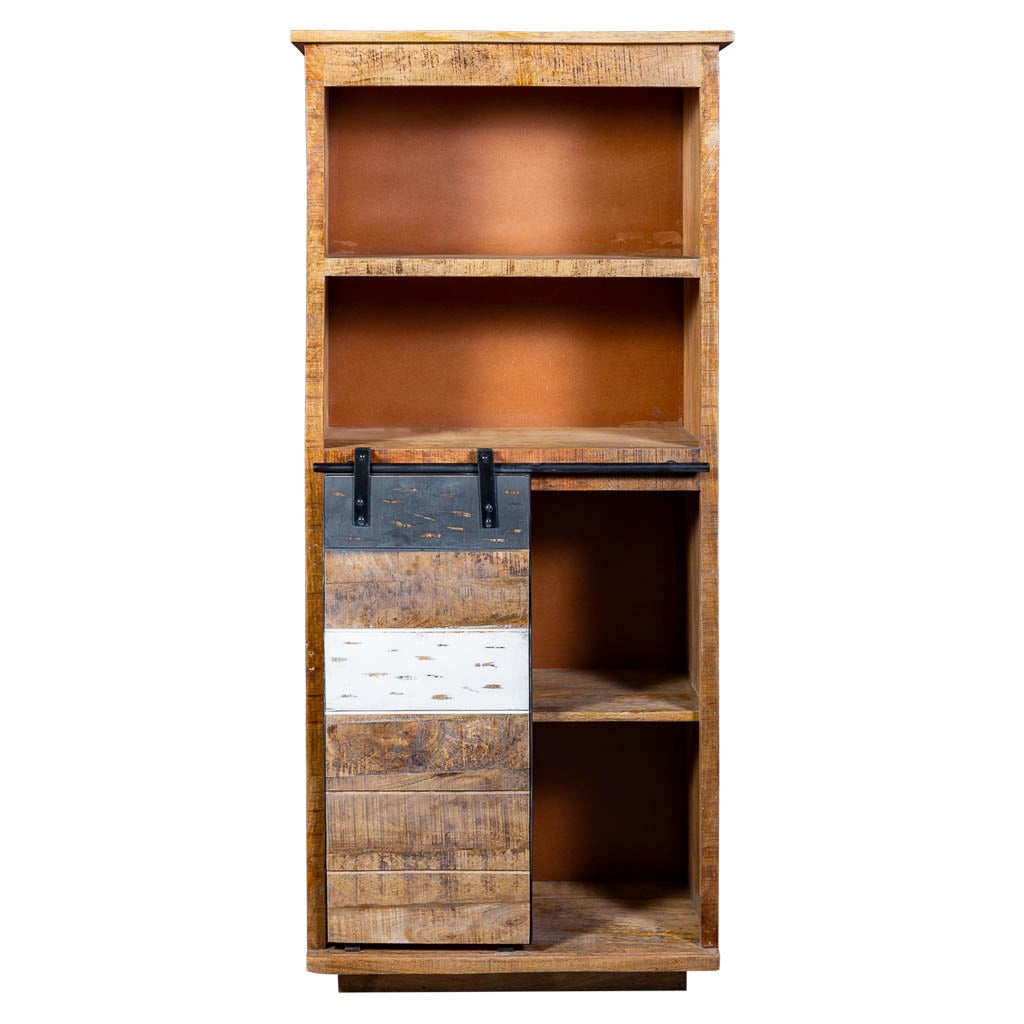 Scaffale in legno e metallo marrone 70x35x160h