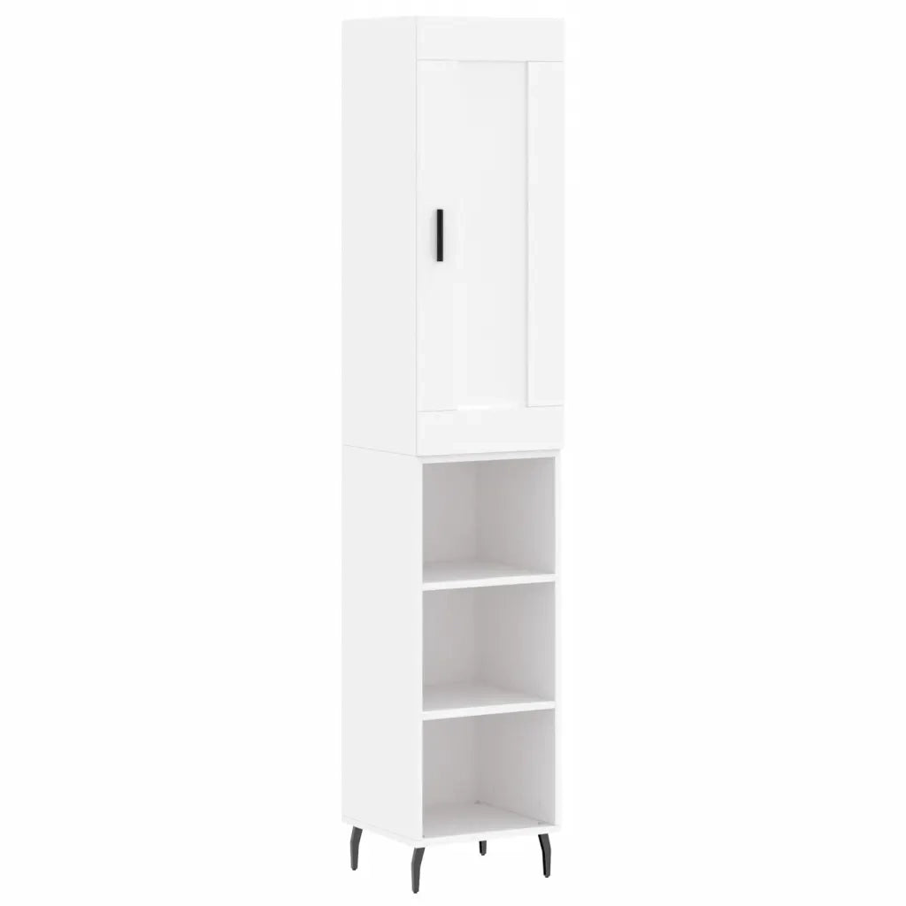 Credenza Bianca 34,5x34x180 cm in Legno Multistrato 3200337