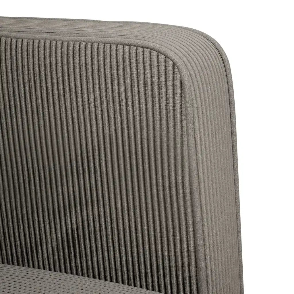 Divano Sedia con Braccioli Grigio Chiaro 54 cm Tessuto a Coste 4100515