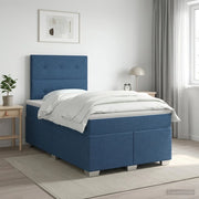 Letto box spring con materasso Blu 120 x 200 cm Tessuto 3453387