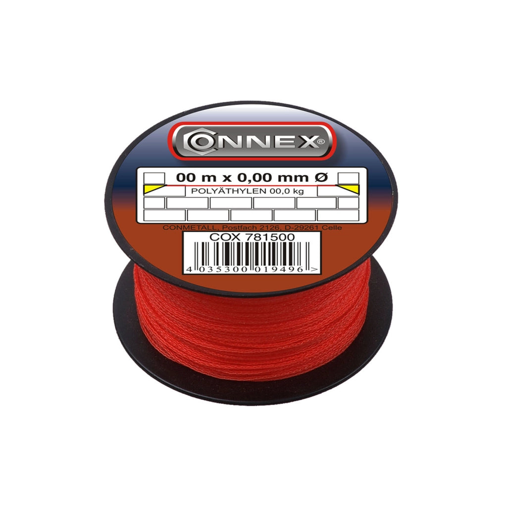 Spago per muratore in polietilene rosso Ã˜ 1,7 mm. 100 mt.