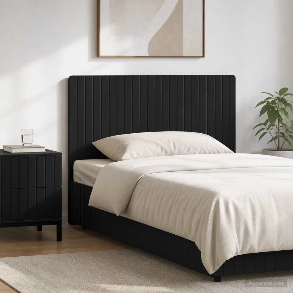 Testiera da Muro ZWOLLE Nero Legno ingegnerizzato 896526