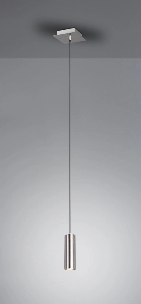 MARLEY SOSPENSIONE CILINDRO METALLO ACCIAIO D. 6CM 1 LUCE ATTACCO GU10