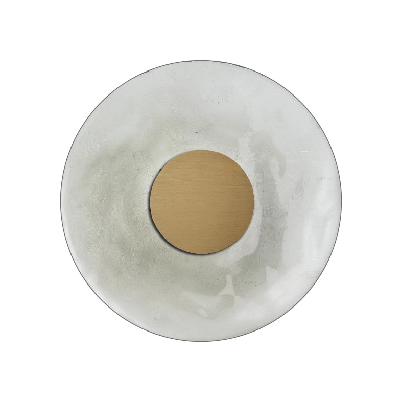 SOLARIS – Applique di Design 12W 3000K Oro con Vetro Martellato Fumè, CRI90, Dimmerabile a Taglio di Fase - Rossini Group