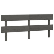 Testiera | Testata per Letto Grigia 204x3x81 cm in Legno Massello di Pino