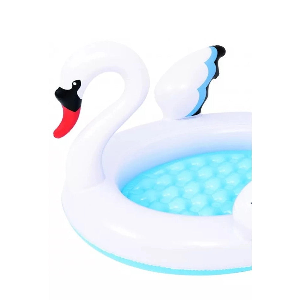 Trade Shop - Piscina Gonfiabile Per Bambini Forma Cigno 108x95x65cm Giardino Divertimento 016147 -