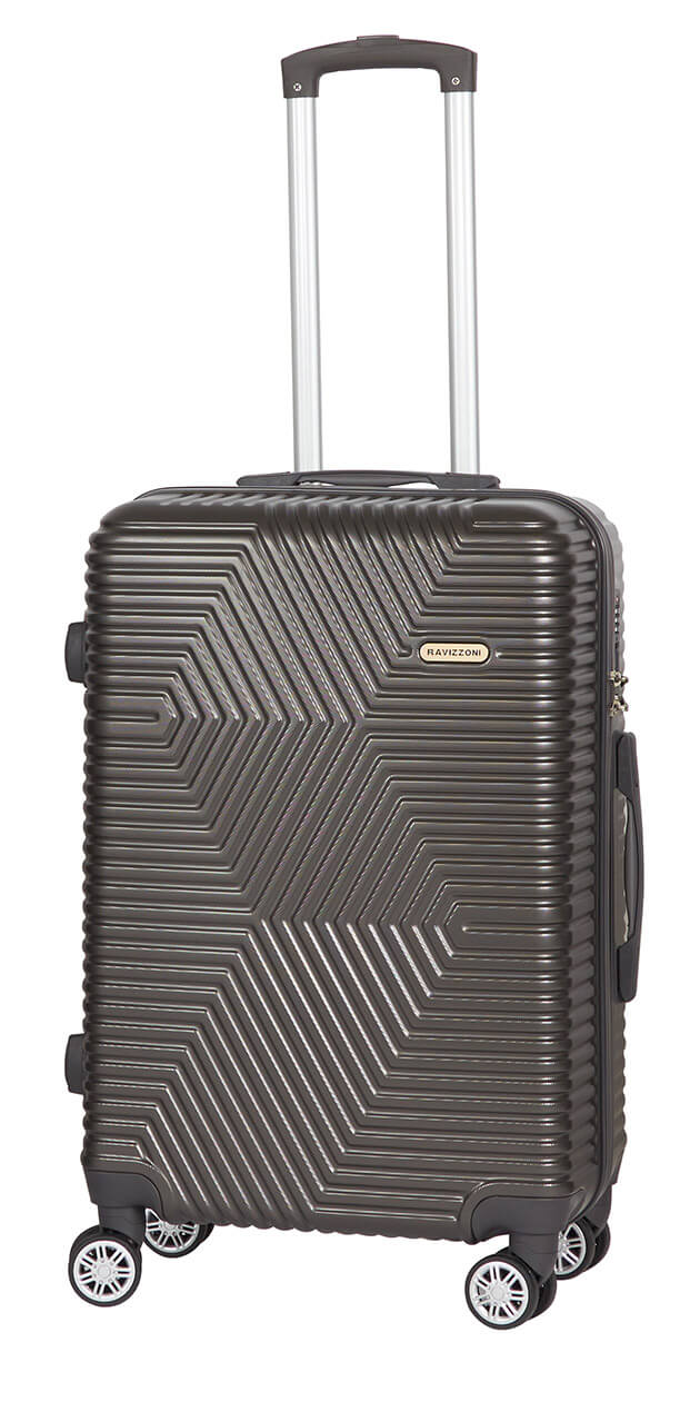 Set 3 Valigie Trolley Rigide in ABS 4 Ruote TSA Ravizzoni Haiti Antracite