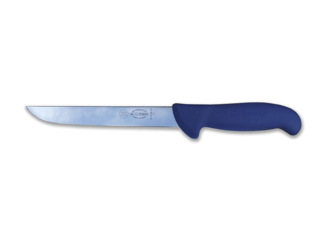 F. Dick 82259181 ErgoGrip Coltello da Disosso Largo Lama 18 cm Acciaio X55CrMo14 56 HRC NSF Blu