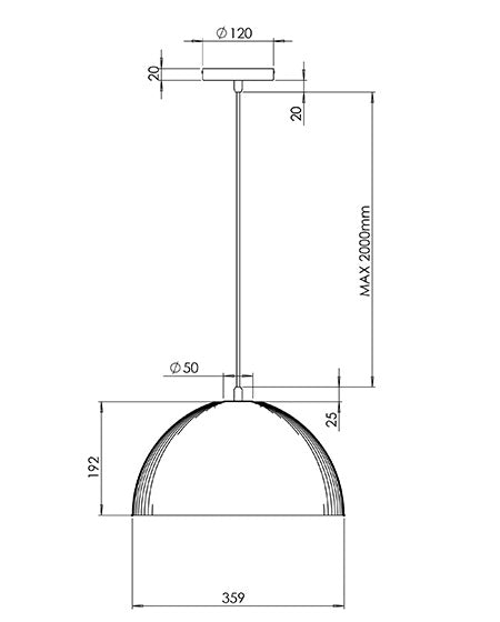 Lampada a Sospensione Carola Ø360mm E27 10W, Struttura in Metallo e Plastica Vegetale, Colore Bianco, IP20, Classe 1 - Carola Design