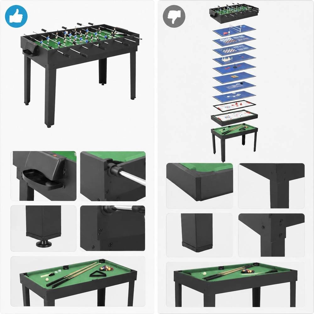 15-in-1 Multigame Table 121x61x82 Cm Black