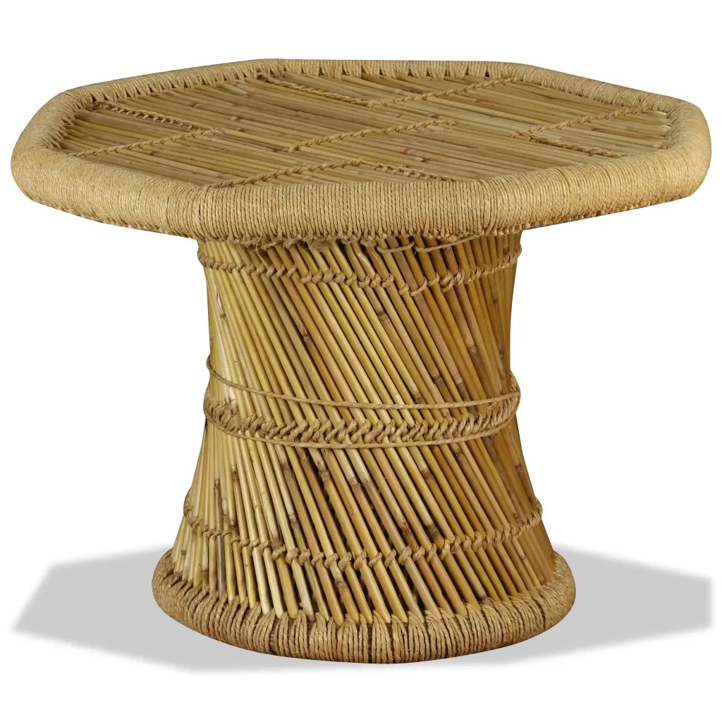 Tavolino da Salotto in Bambù Ottagonale 60x60x45 cm 244219