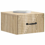 Set di 2 Comodini | Armadio da Notte | Mobiletto da notte a muro Rovere Sonoma 34,5 x 33 x 20 cm