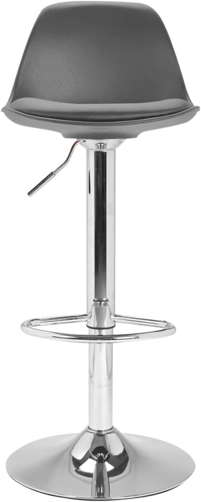 Set di 4 sgabelli da bar KARL grigio scuro, blu anatra, bianco e nero