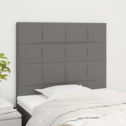 Testiera 2 pz Grigio Scuro 80x5x78/88 cm in Tessuto cod mxl 41894