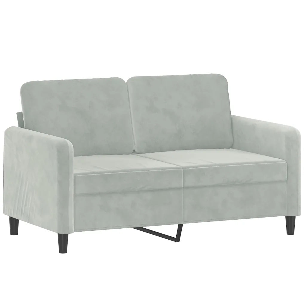 Divano a 2 Posti Grigio Chiaro 120 cm in Vellutocod mxl 131218