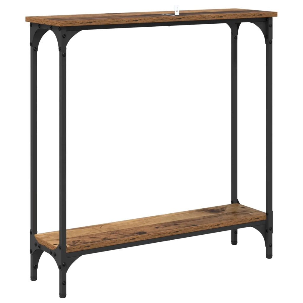 Tavolo consolle con lo scaffale Legno vecchio 75 x 22,5 x 75 cm
