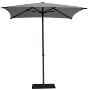 Ombrellone da Giardino 2x2 m Palo Ø38 mm in Alluminio Effetto Legno Tessuto Olefin Trend Wood Grigio