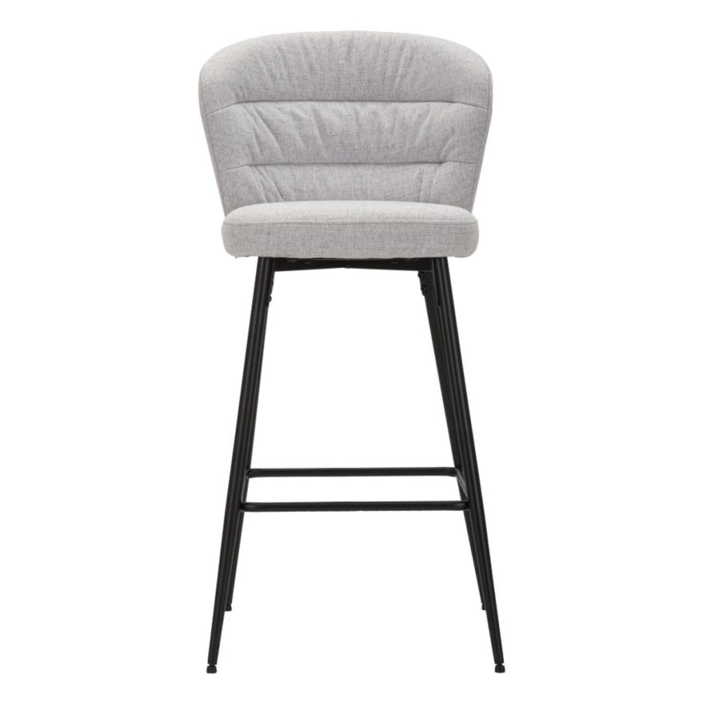 Set di 2 Sgabelli Alti VKH432, Grigio, Metallo, 52x59x108 cm