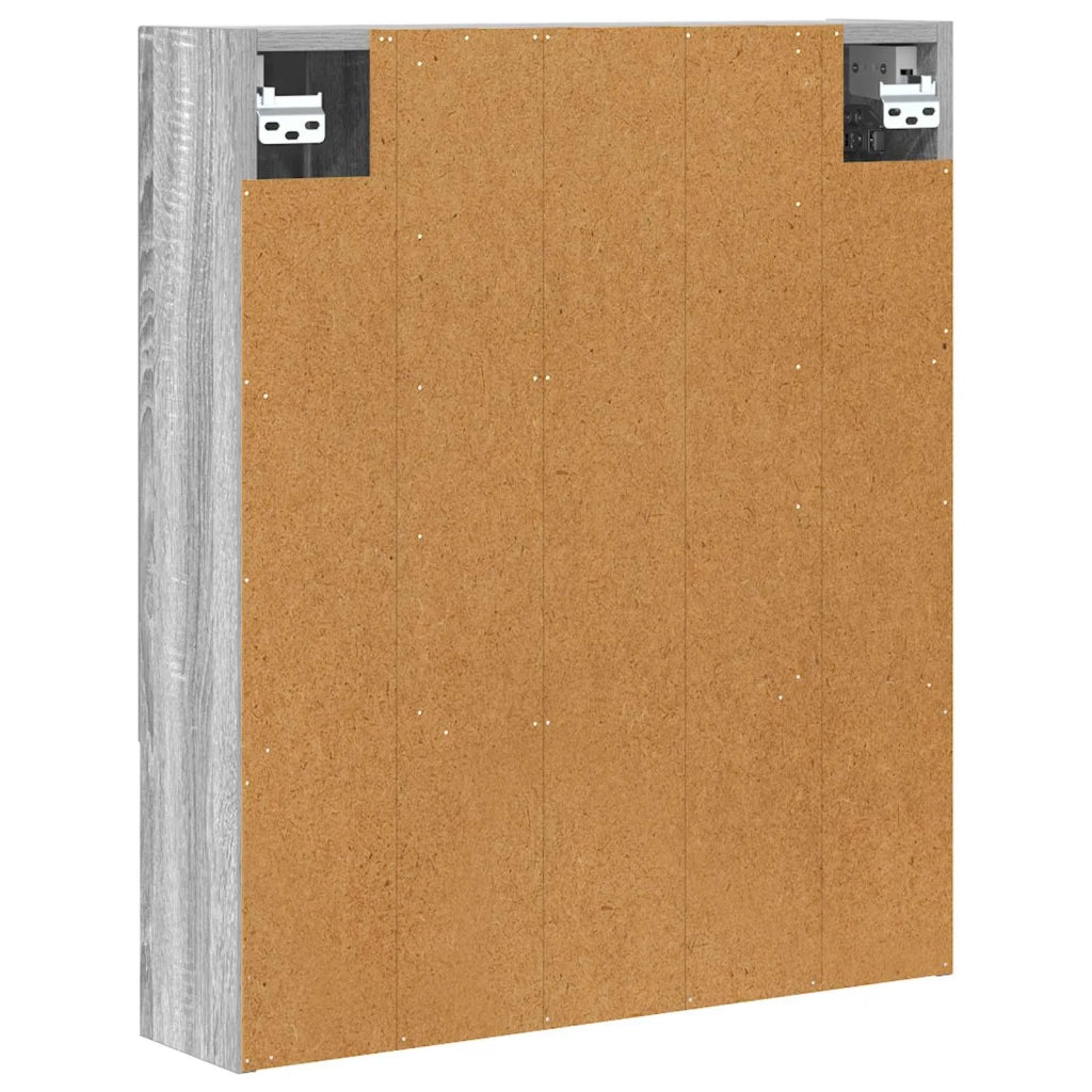 Mobiletto per specchio da bagno Grigio Sonoma 60 x 14.5 x 70 cm 889188