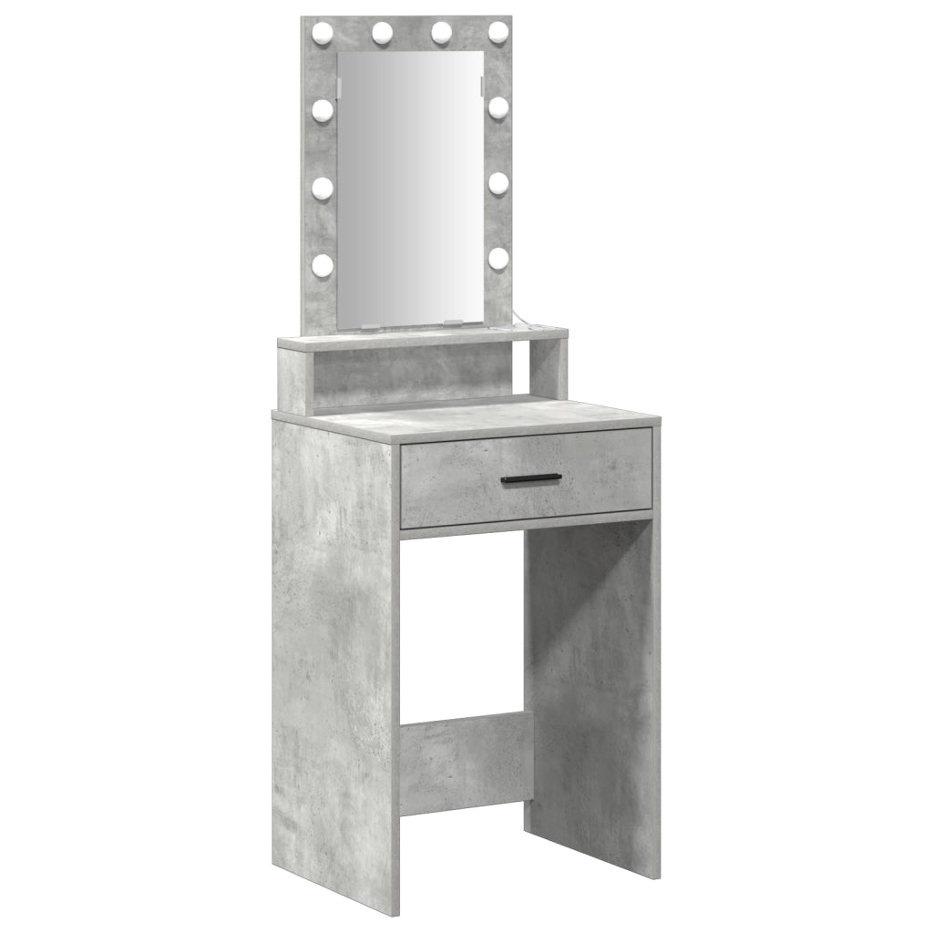 Toeletta  con luci LED Grigio cemento 50x41x140 cm